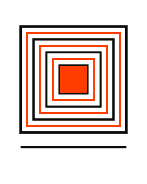 Grid Lock. Hard-edged concentric geometry